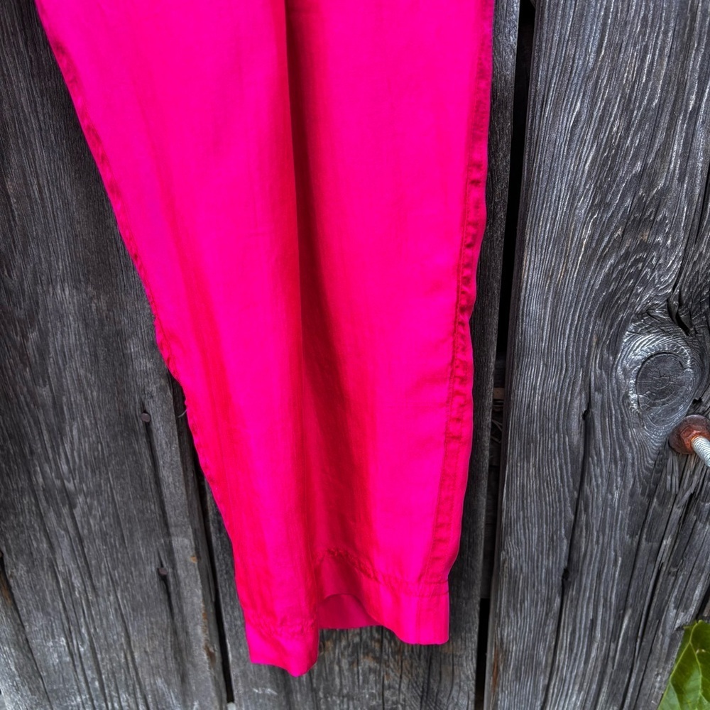 Casual Corner Fuchsia 100% Silk Blouse and Parachute Pants. Vintage 80’s size L - Picture 11 of 14